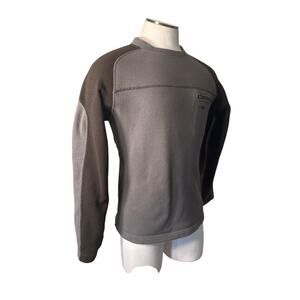 Men M OR Outdoor Research Gray Green Pullover Sweater Fleece Hike Camp Outdoor